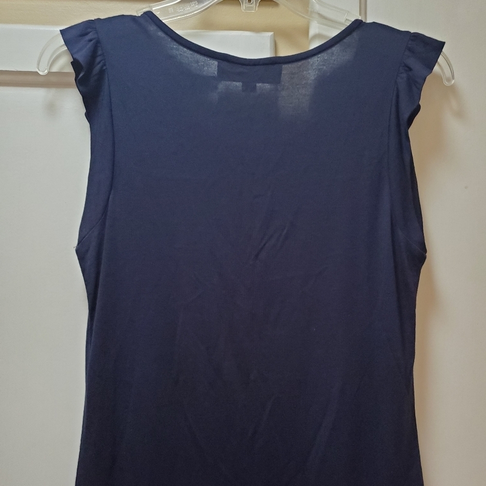 LOFT Women's Sleeveless Ruffle Accent Tank Top - Picture 5 of 8
